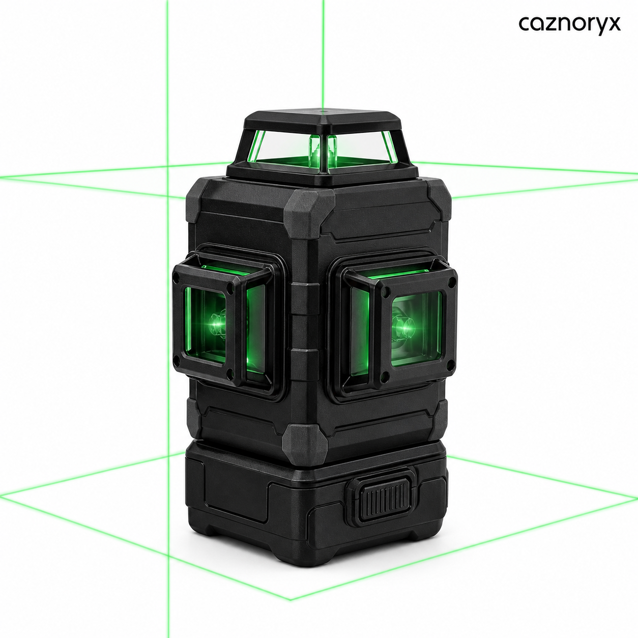 CAZNORYX 16-Line Green Laser Level – 4D Self-Leveling Layout Tool with Remote
