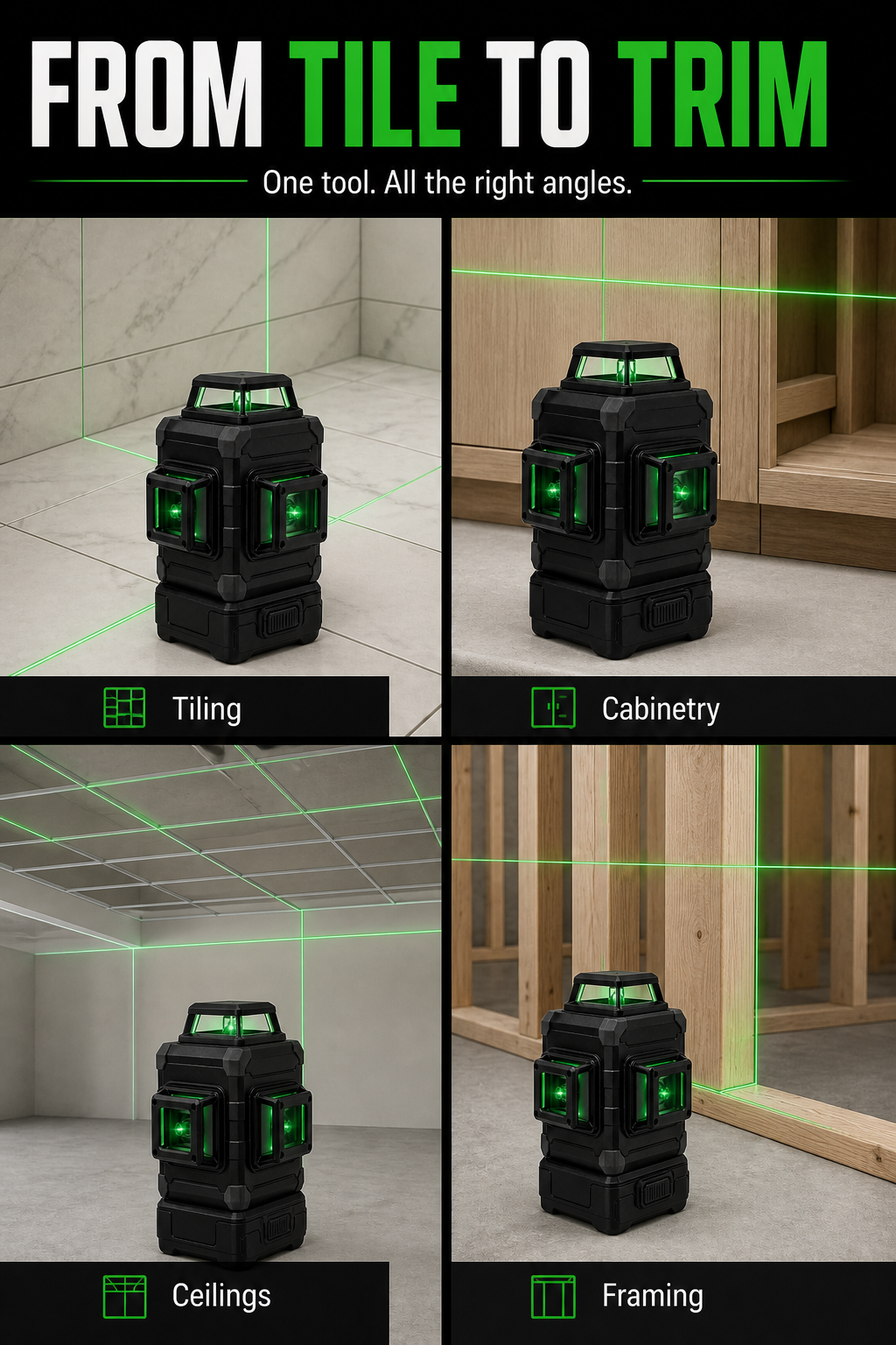 4D 16-LINE GREEN LASER LEVEL